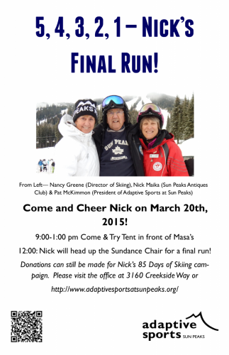 March 20th Nick's Final Ski